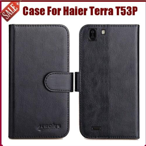 Hot Sale! Haier Terra T53P Case 6 Colors High Quality Flip Leather Protective Phone Cover For Haier Terra T53P Case