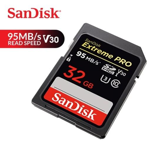 SanDisk Memory Card Extreme Pro SDHC SD Card 32GB 95MB/s Read 90MB/s Write C10 U3 V30 UHS-I 4K for Camera (SDSDXXG-032G-ZN4IN)