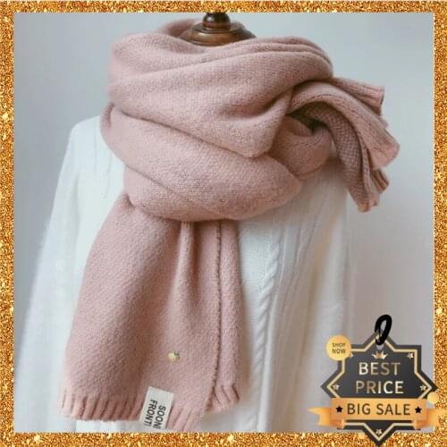 Fashion Winter Women Cashmere Warm Scarf Girls Thick Shawl Scarves Autumn Knit Pashmina Female Wraps Blanket Foulard Hot Sale