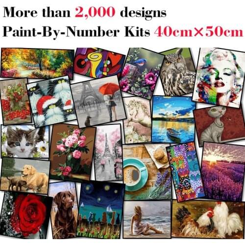 Mileelife Paintting By Numbers for Kids Adults DIY Beginner Oil Painting Kit Home Decoration