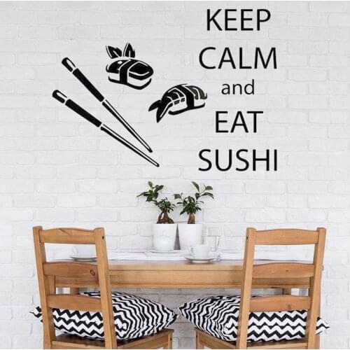 Keep Calm Wall Decals Wall Decals Keep Calm And Eat Sushi Chopsticks by Decal Wall Stickers Vinyl Removable DK-211