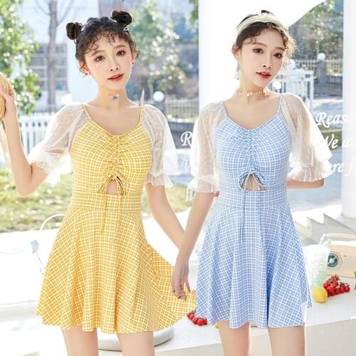 2021 New Womens One Piece Swimsuit Sexy Lattice Swimwear Bathing Suit Bikinis Brazilian Bikini Beachwear Summer Swimskirt