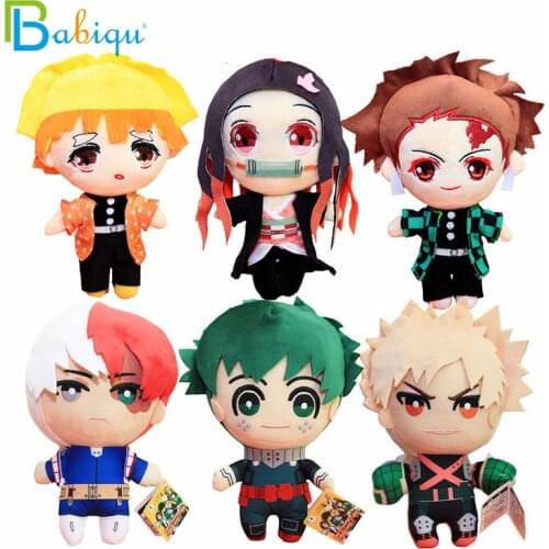 New Anime My Hero Academia Izuku Midoriya Katsuki Bakugou Shouto Todoroki Plush Toys Soft Stuffed Cartoon Dolls Gift for Kids