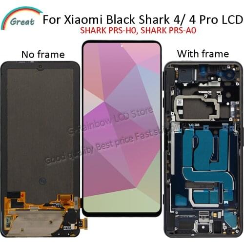 Original 6.67'' For Xiaomi BlackShark 4 LCD Shark PRS-H0/A0 Display Touch Panel Screen Digitizer For Xiaomi Black Shark 4 Pro