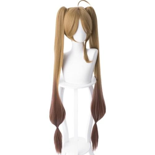 LOL Cosplay Wig Guardian Power Daqiao 120cm Long Brown Wig For Girls Halloween Cosplay Wigs