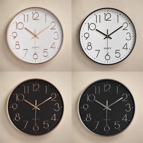 Plastic Silent Wall Clock Creative Fashion Living Room Stereo Digital Scale Wall Clock 12 Inch 30cm