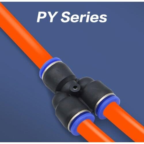 PY Series Pneumatic Connector Throttle Valve 4-12 Air Flow Speed Control Valve Tube Hose Pneumatic Push In Pneumatic Fittings