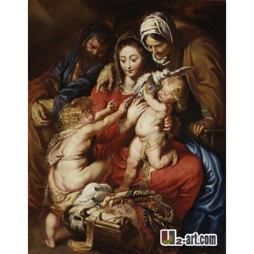 Canvas Prints (Sainte Famille de Rubens) Free shipping ornament Wall art picture printing on canvas for living room 13-Zjyh-(43)