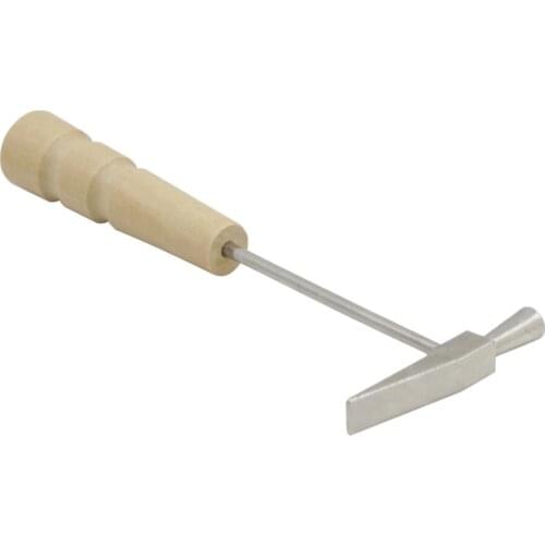 Durable Metal Kalimba Tuning Hammer Wooden Handle Mbira Thumb Piano Repair Tool 15.6cm