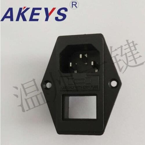 1 PC AC-01A-2 power socket with fuse power socket three-in-one without switch pin socket 250V