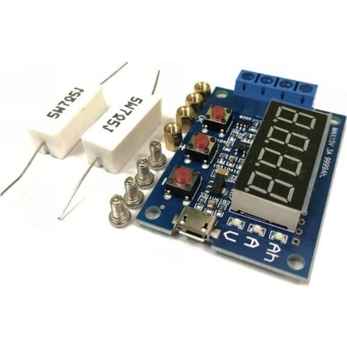 HW-586 Battery Capacity Tester 1.2V 12V 18650 Lead-Acid Li-ion Resistance Meter Testing Module