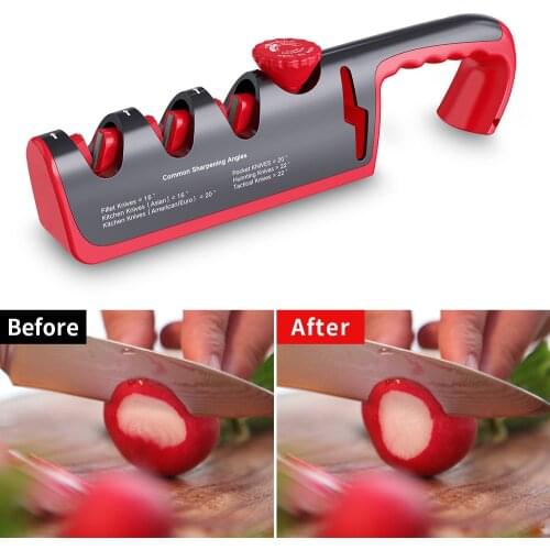 Knife Sharpener Angle Adjustable 4 Stages Scissors Sharpening stone Professional Kitchen Grinder knives fine grinding Whetstone