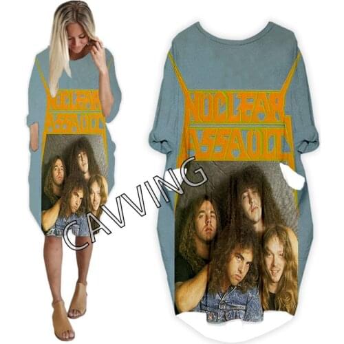 Nuclear Assault 3D Printed Streetwear Women US Size Dresses Fashion Harajuku Short Sleeves Clothes Plus Size Clothing