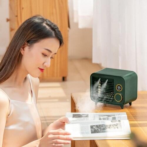 Air Cooler Humidification Design Five-speed Wind Metal Desktop Water Cooling Fan for Office