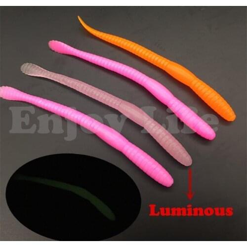10Pcs*10cm/2.3g Soft Fishing Shad Lures Bait T Tail Worm Trout Bionic Fishing Wobbler Maggot Earthwom PVC Insect Fishing Tackle