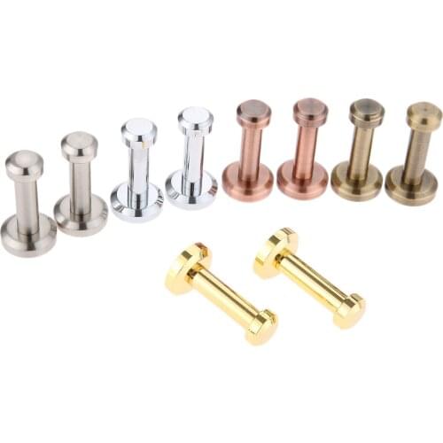 2Pcs Brass Brushed Nickel Wall Mounted Towel Key Robe Coat Hanger Hooks Bedroom Bathroom Closet Cabinet Door Hooks Home Hardware