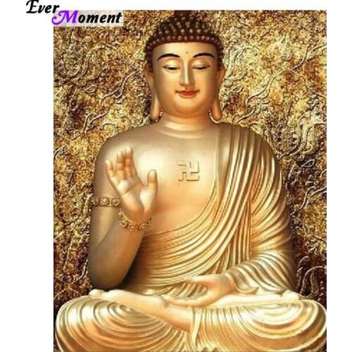 3D DIY Diamond Painting Mosaic Crafts Religion Lord Buddha Inlaid Decorative Painting Square Full Diamond Embroidery ASF394