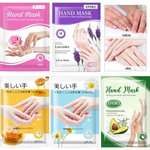 5Pack Hand Mask Anti Rough Dry Skin Exfoliating Mask for Hands Care Moisturizing Whitening Mask Hand Spa Gloves Peeling Mask