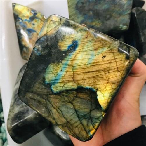 500-3kg New ListingNatural Labradorite Rock Polished Crystal Quartz Reiki Healing