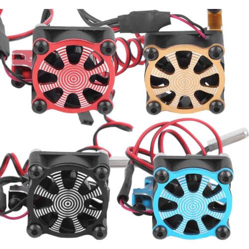 540 3650 3660 Motor Heatsink Cooling Fan Heatsink RC Part Brushless With Thermal Sensor Metal Clamp Radiator 1/10 For TRX4 SCX10