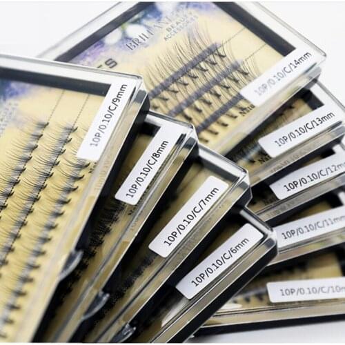 6/8/9/10/11/12/14mm Natural Soft False Eyelash Extension Deluxe Lashes Flase Eyelashes Fans 3d Eyelashes