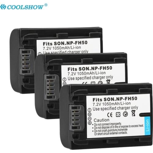 Battery NP-FH50 NPFH50 NP FH50 FH40 FH30 FH60 FH70 1050mAh Batteries for Alpha DSLR A230 A330 A380 DSC-HX1 HX200 Camera