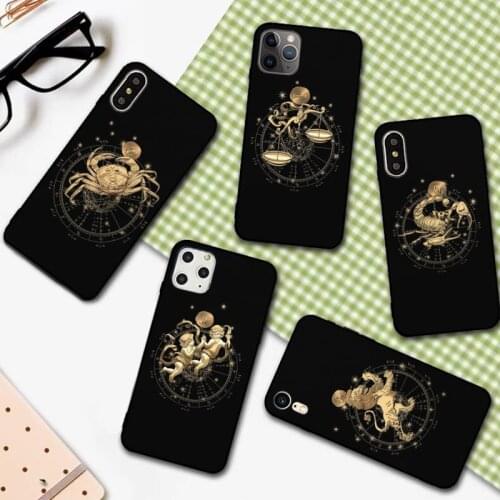 YNDFCNB Zodiac Signs Phone Case for iPhone 11 12 pro XS MAX 8 7 6 6S Plus X 5S SE 2020 XR cover