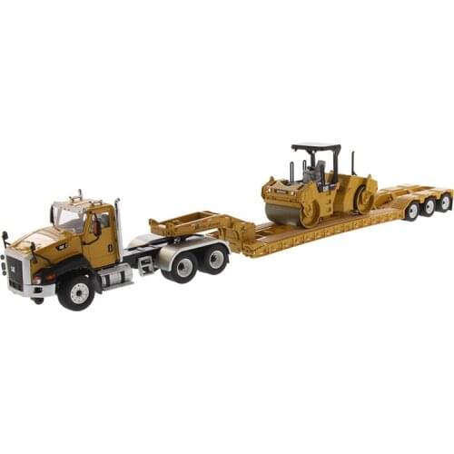 DM 85601 1:50 Cat CT660 Day Cab with XL 120 Low-Profile HDG Lowboy Trailer and Cat CB-534D XW Vibratory Asphalt Compactor