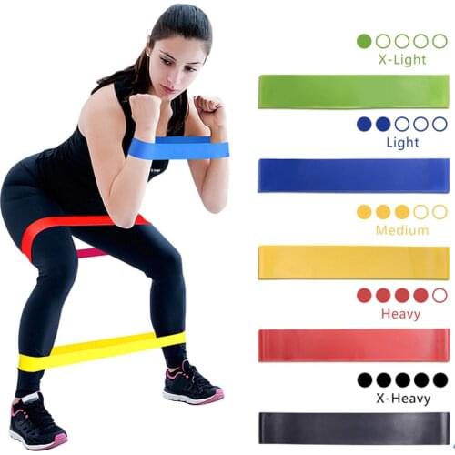 Rubber Band Elastic Expander Sport Set Gym Yoga Sport Exercise Fitness Loop Ribbons Resisitance Mini Bands Equipments Women Men