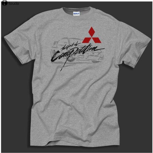 Funny Clothing Casual Short Sleeve Summer Japanese Car Racer Evo Lancer Rally Car Sporter Grey T-Shirt Big Sizing Tee Shirt