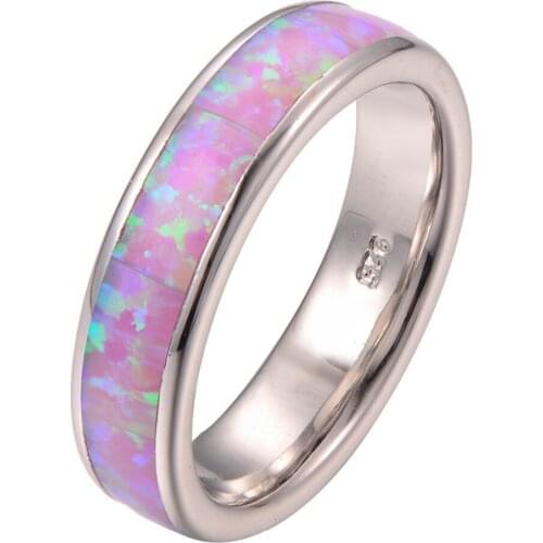 Newest hotsell Pink Fire Opal 925 Sterling Silver Fashion Ring Size 5 6 7 8 9 10 11 F1275