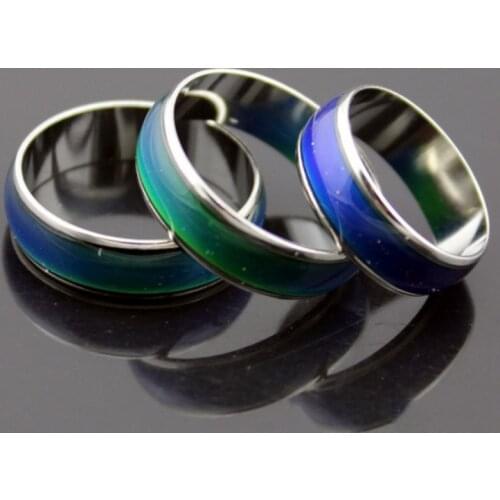 New Creative Fashion Temperature Mood Change Color Ring High Quality Glass Jewelry Gift Alloy Unisex Amazing Ring Men Women 2020