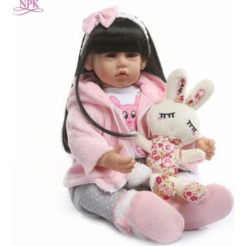 NPK Latest new 50cm Silicone Reborn Boneca Realista Fashion Baby Dolls For Princess Children Birthday Gift Bebes Reborn Dolls