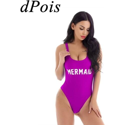 DPOIS Gymnastics Swimsuit For Dancing Women Aduts Sexy Costume High Cut Thong Leotard Bodysuit Party Carnival Swimwear Swimsuit
