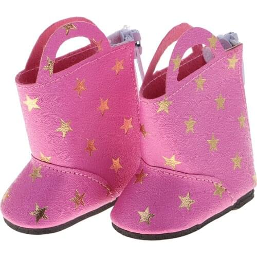 Cute Star Printed Boots for 14'' American Wisher Doll