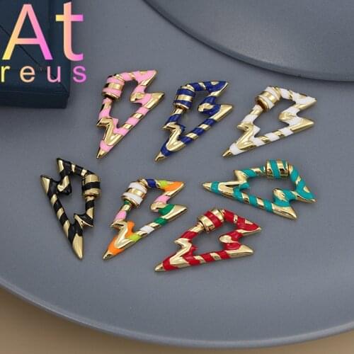 Fashion Lightning Clasps Hooks Copper Color Drip Oil New Jewelry Making Supplies DIY Bracelet Necklace Handmade Jewelry