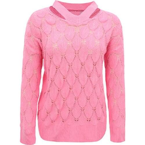 Feather Fashionable Thermal Women Sweater Knitted Winter Sweater Anti-shrink for Spring