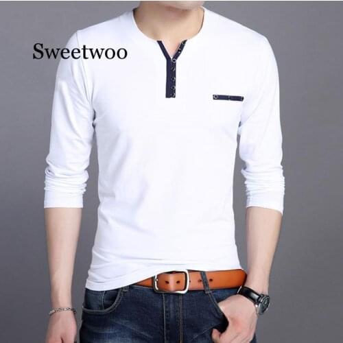 Mens T-Shirt 2020 Autumn Long Sleeve New Large Size Bottoming Shirt Korean Mens Wear