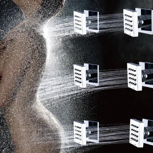 Bathroom SPA Massage Sprayer Nozzle Wholesale And Retail Brass Shower Body Massage Jets 4/6 Pcs Rain Jet System 4 Color Option