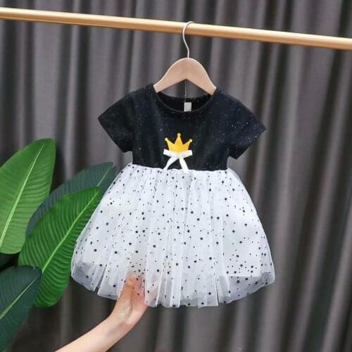 1-3T Children `s Dress Sequin vestidos For New Year Fancy cute Elegant Baby Girl LaceToddlers Clothes Net yarn Clothing