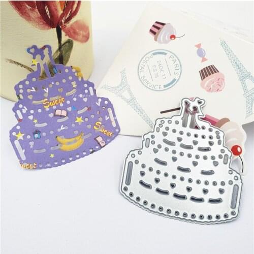 Couple of Cake Metal Cutting Dies for Card Making Scrapbooking Craft Paper Dies Embossing DIY Puzzle Handicrafts