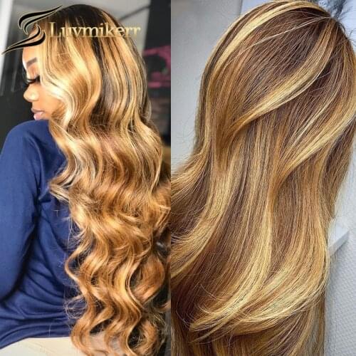 Melt Skin Transparent Hd Frontal Wig Preplucked With Baby Hair Brown 13x6 Lace Front Black Women Curly 613 Colored Human Hair