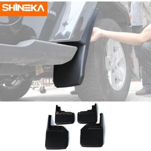 SHINEKA Mud Flaps Car Front Rear Splash Mudguards Fender Protector Exterior Parts Accessories for Jeep Wrangler JK 2007-2017
