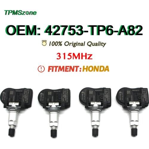 TPMS Sensor 42753-TP6-A82 Tire Pressure Monitoring System 315MHz For Honda Accord Crosstour CR-V 42753TP6A82 Tyre Air Monitor