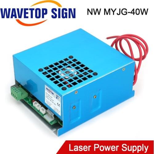 WaveTopSign 40W NW Co2 Laser Power Supply MYJG 40W 110V/220V for Co2 Laser Tube Engraving and Cutting Machine