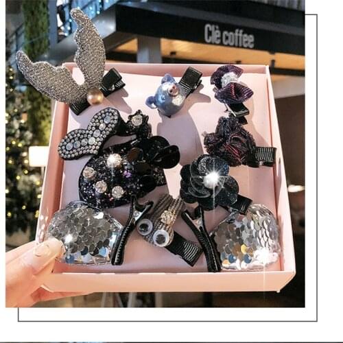 10Pcs/Set Handmade Bow Hair Clip Gift Box Personalized Custom Hairpin For Children