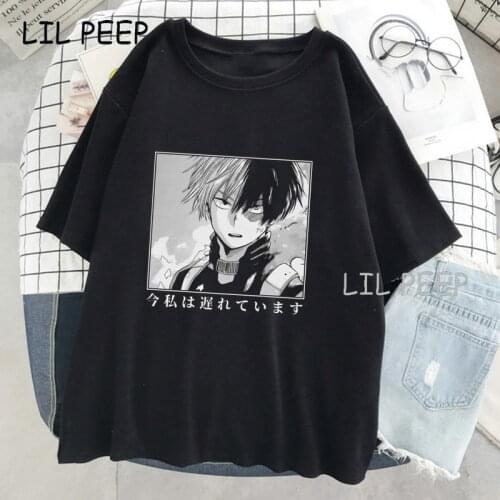 My Hero Academia Shoto Todoroki Shirt kawaii cartoon TShirt Vintage Women Harajuku Tshirt 90s Aesthetic unisex anime Graphic Top
