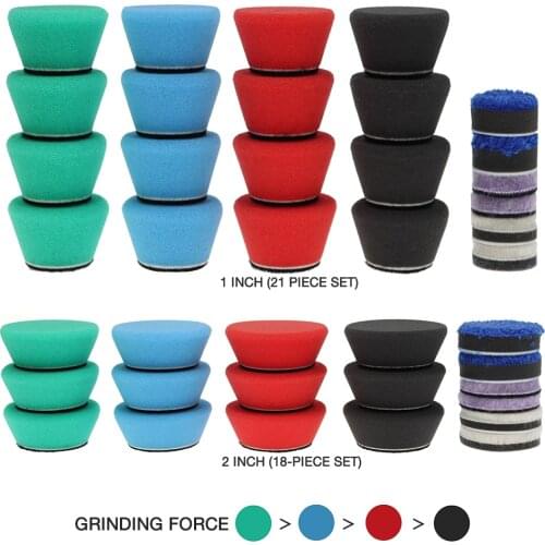 1 inch 2 inch polishing sponge board set, coarse, medium and fine, suitable for RO/DA polishing machine sponge