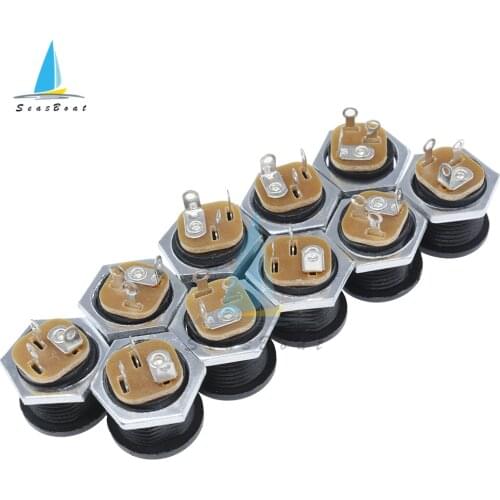 10Pcs DC-022 5.5-2.1 / 5.5 x 2.1mm DC Power Socket/ DC Connector Panel Mounting DC022
