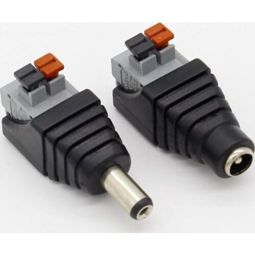 10pcs Male Female Connector for 3528/5050/5730 LED Strip 5.5x2.1mm Power Jack